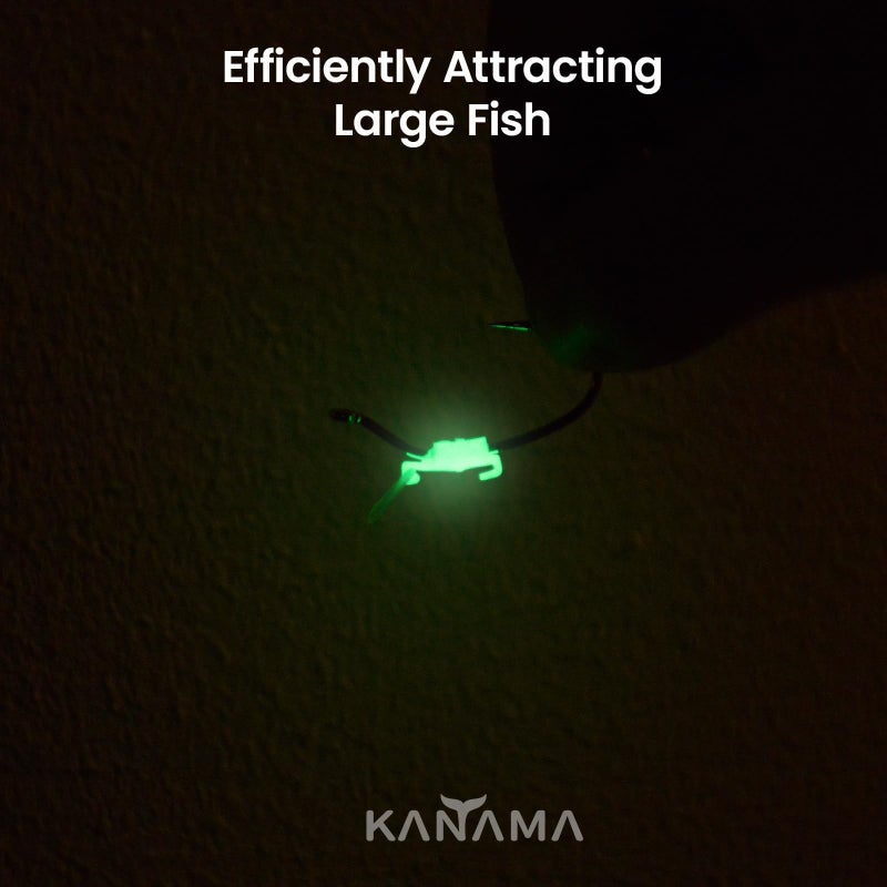 KANAMA Luminous Live Shrimp Fishing Hooks,Carbon Steel Barbed Hooks with Holes, Ideal for Bass,Snapper,Groupers,Pike,That Can Adapt to Various Fishing, Small, 10 Pcs - Image 3
